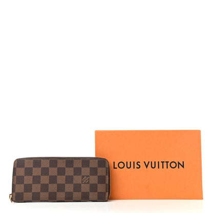 Louis Vuitton Damier Ebene Clemence Wallet Rose Ballerine 7 of 7