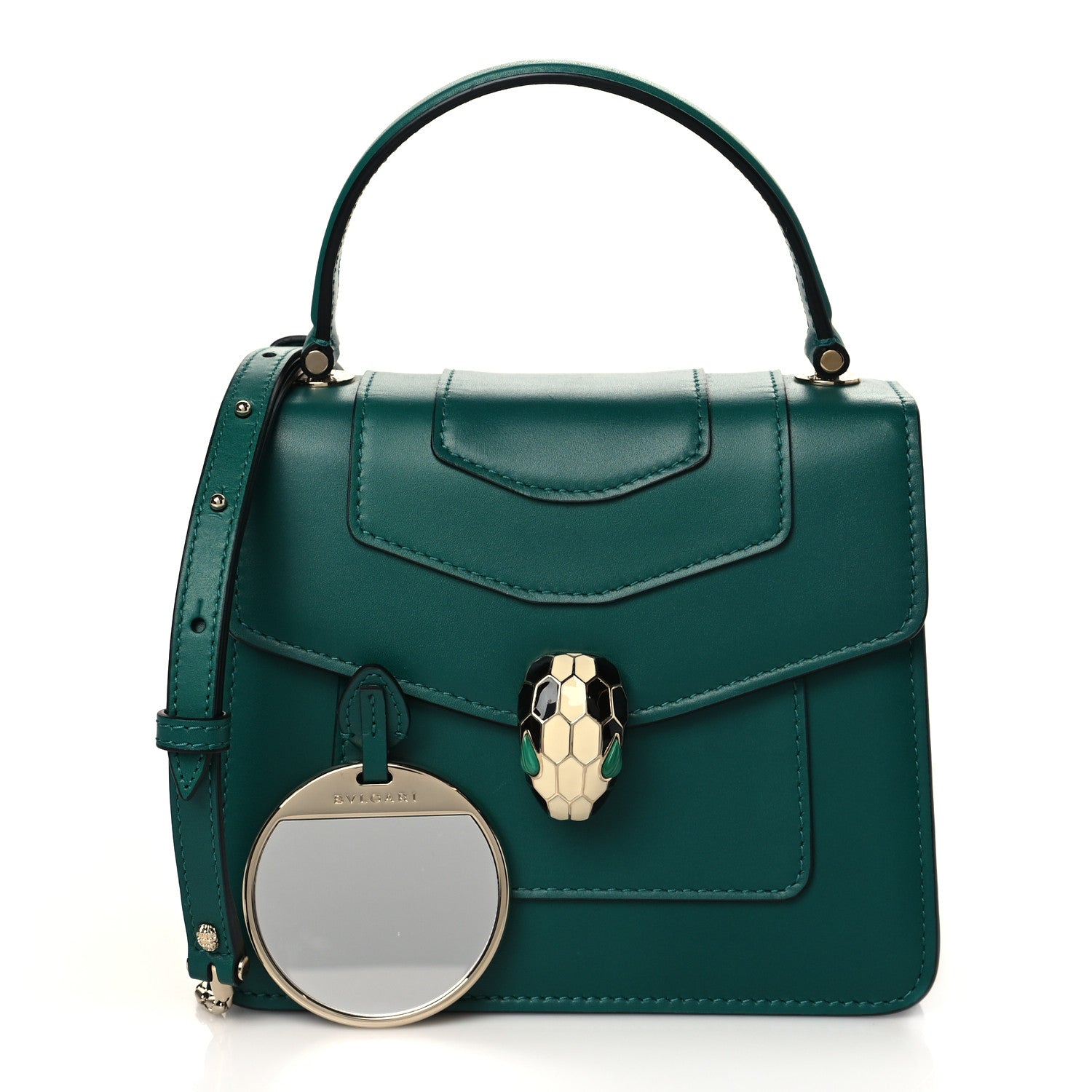 Bulgari Calfskin Serpenti Forever Top Handle Emerald Green 1 of 8