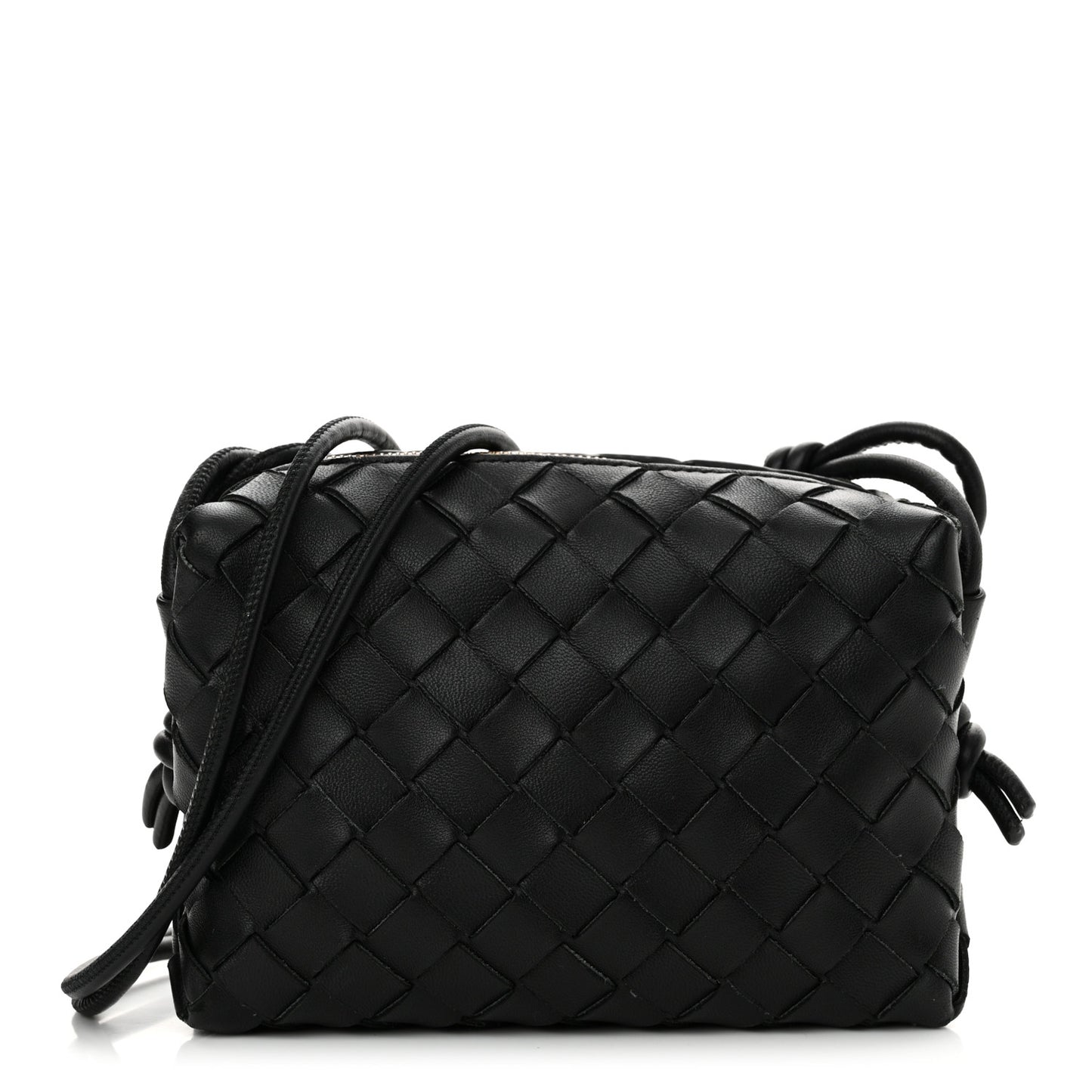 Nappa Intrecciato Mini Loop Camera Bag Black