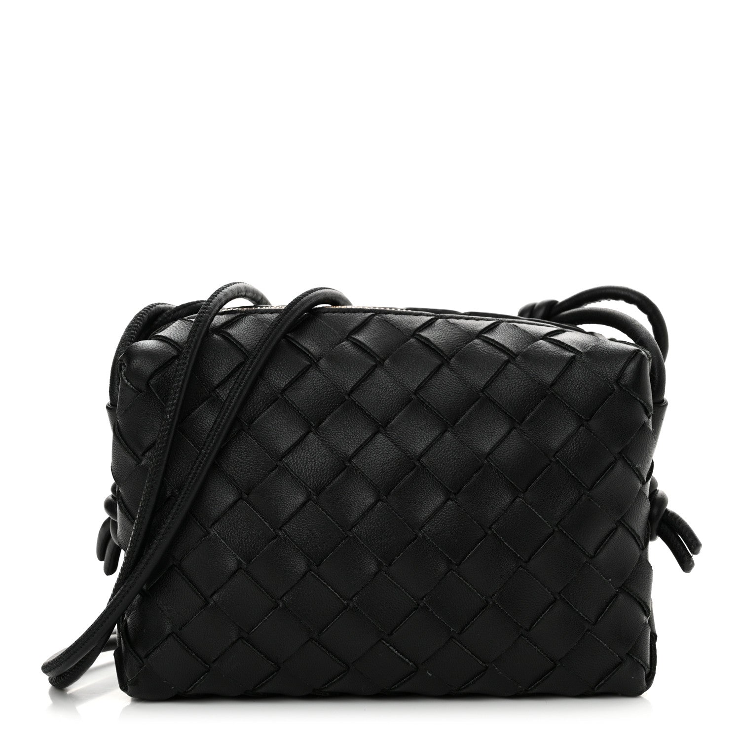 Bottega Veneta Nappa Intrecciato Mini Loop Camera Bag Black 1 of 9