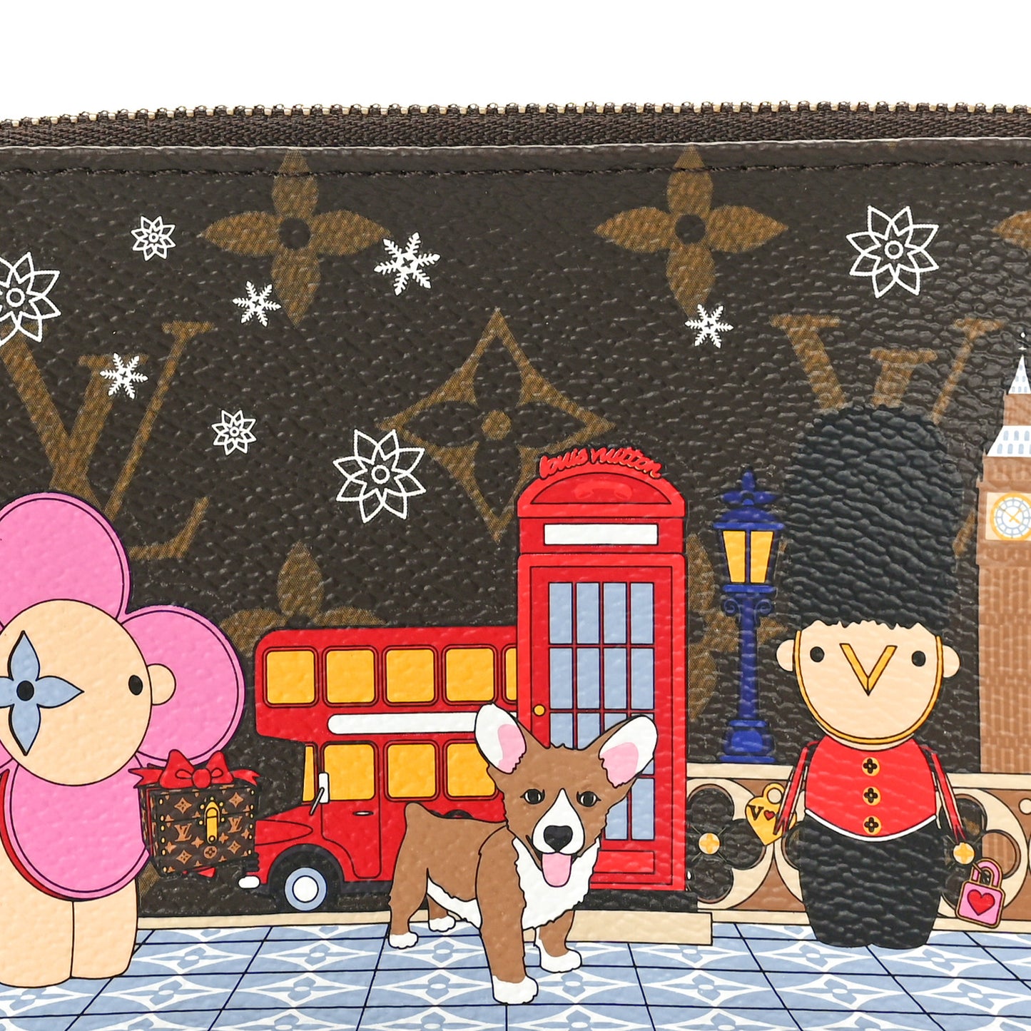 Monogram 2021 Christmas Animation London Mini Pochette Accessories Red