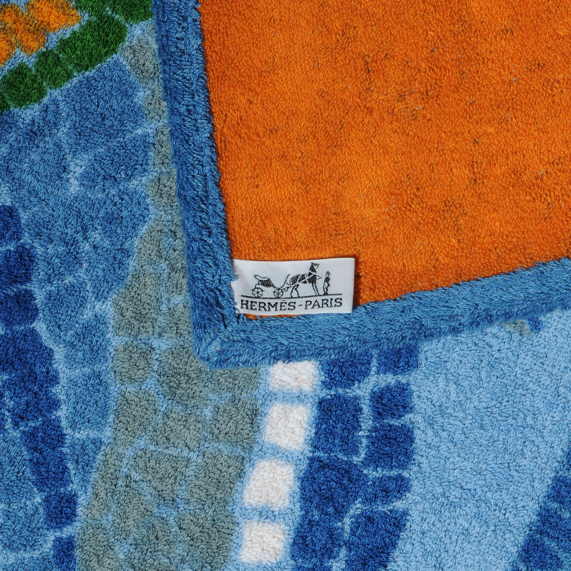 Hermes Printed Cotton Terry Cloth Mosaique Beach Towel 4 of 6