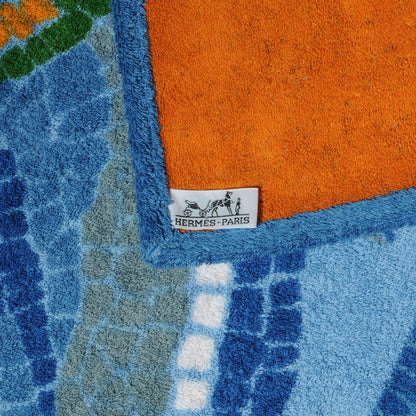 Hermes Printed Cotton Terry Cloth Mosaique Beach Towel 4 of 6