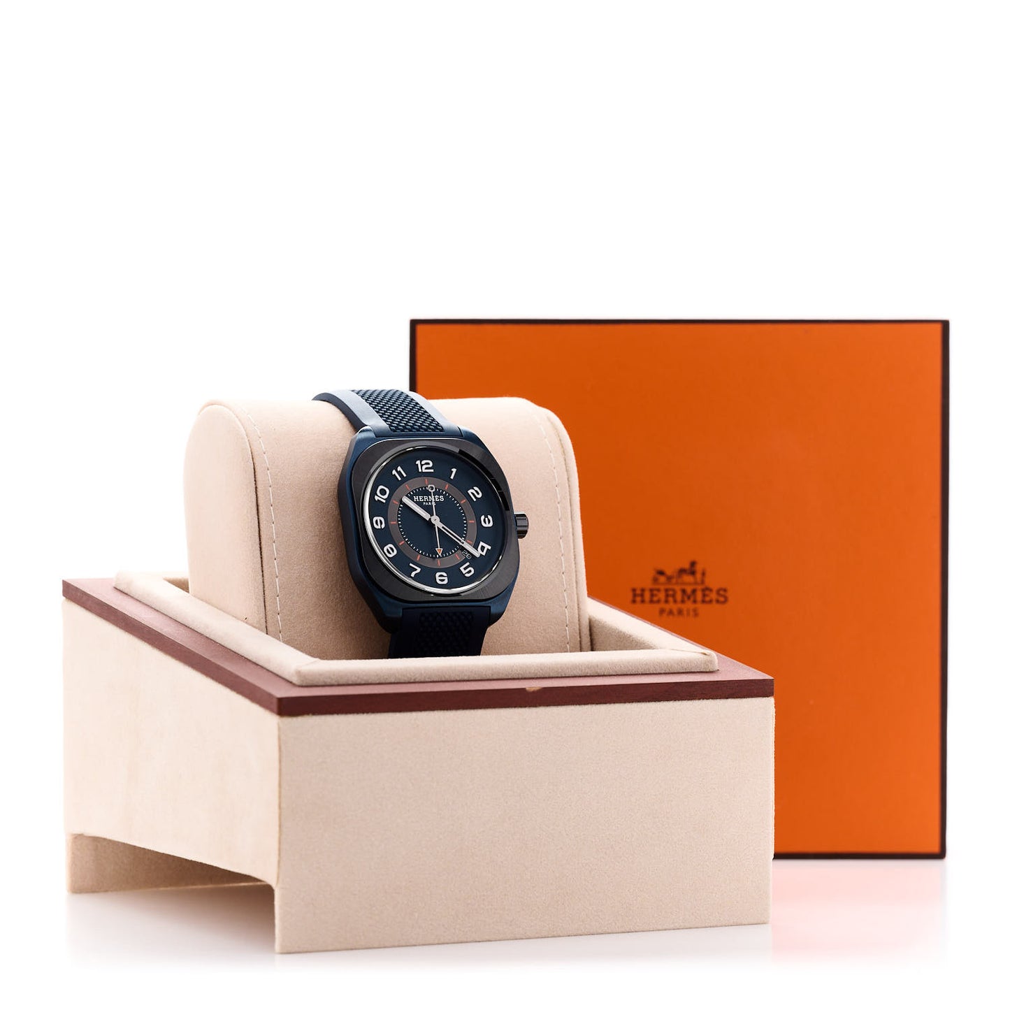 PVD Titanium Rubber 39mm H08 Automatic Watch Bleu Abysse