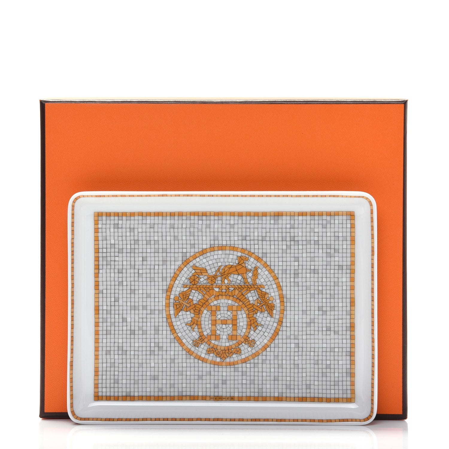 Hermes Porcelain Mosaique au 24 Sushi Plate 6 of 6