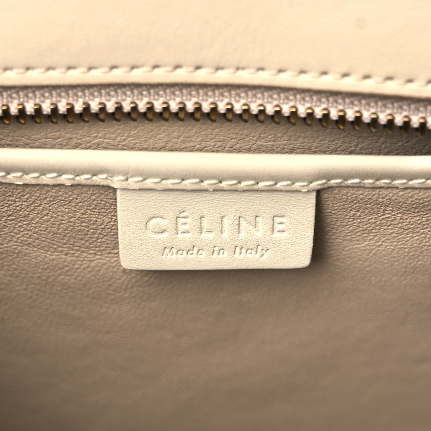 Shiny Smooth Calfskin Nano Tri-Color Luggage Natural