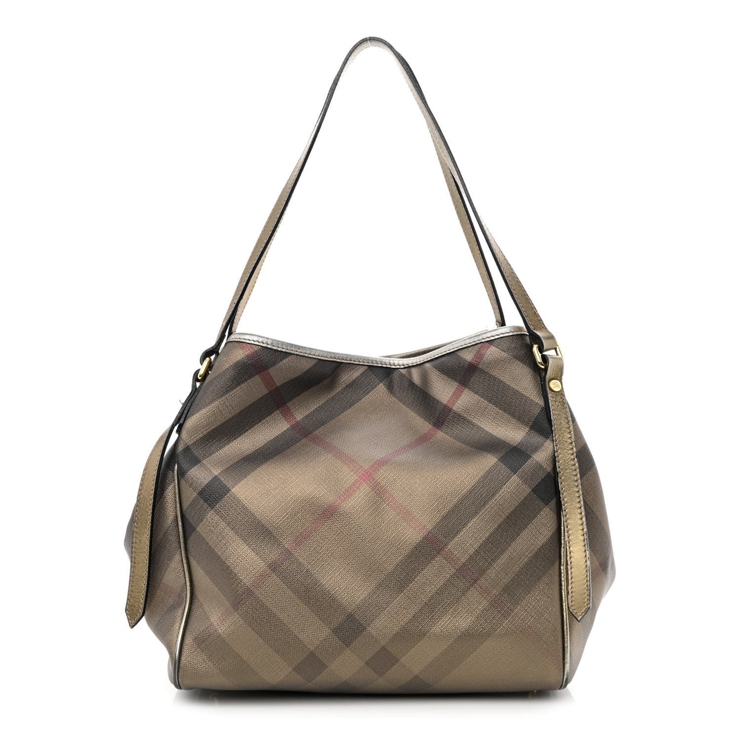 Metallic Check Small Canterbury Tote Gold