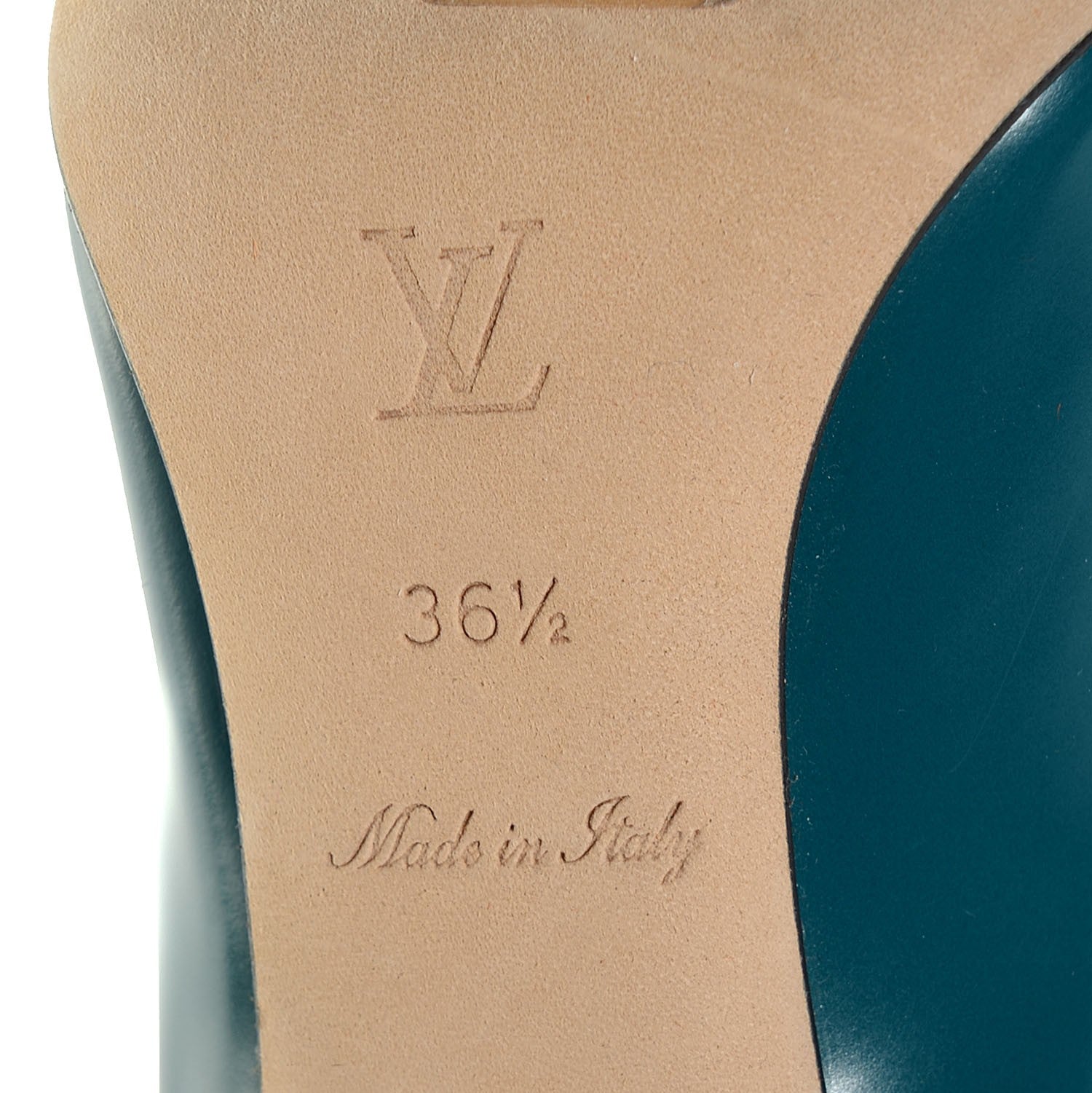 Louis Vuitton Glazed Calfskin Eyeline Pumps 36.5 Blue 6 of 7