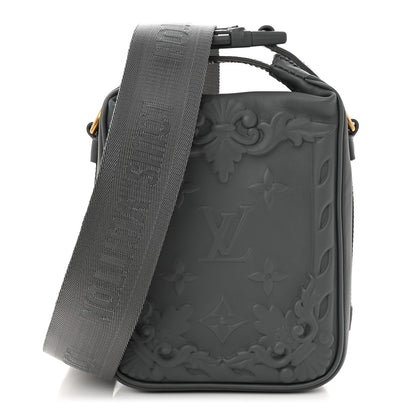 Louis Vuitton Calfskin Monogram Embossed Cruiser Messenger Dark Shadow Gray 1 of 9