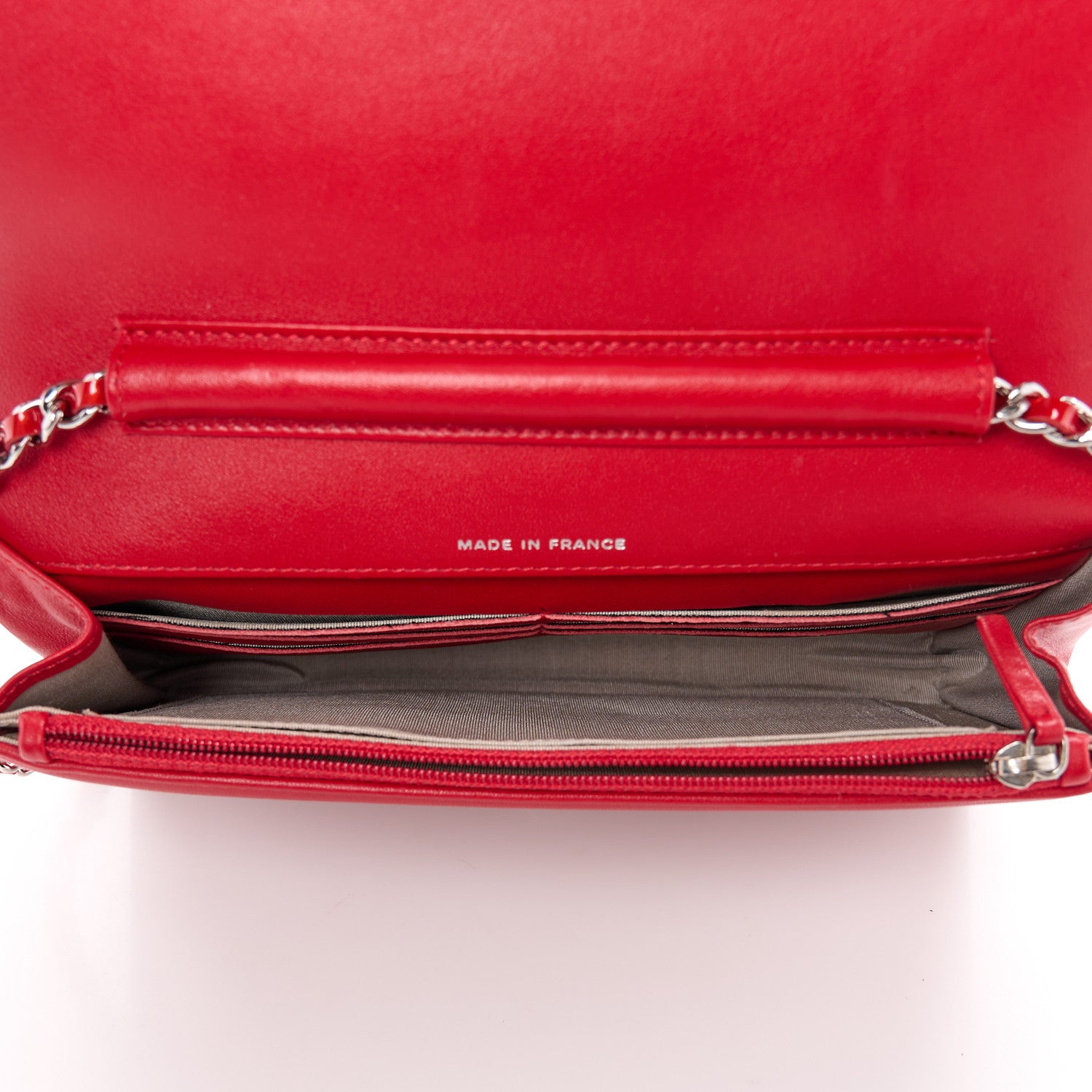 Chanel Patent Strass Wallet On Chain WOC Red 5 of 11