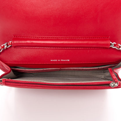 Chanel Patent Strass Wallet On Chain WOC Red 5 of 11