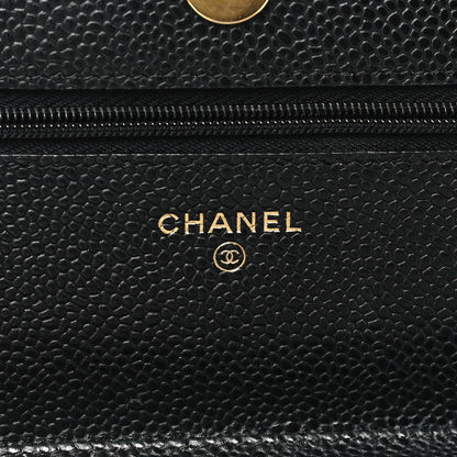 Chanel Caviar Quilted Wallet on Chain WOC Black 6 of 12