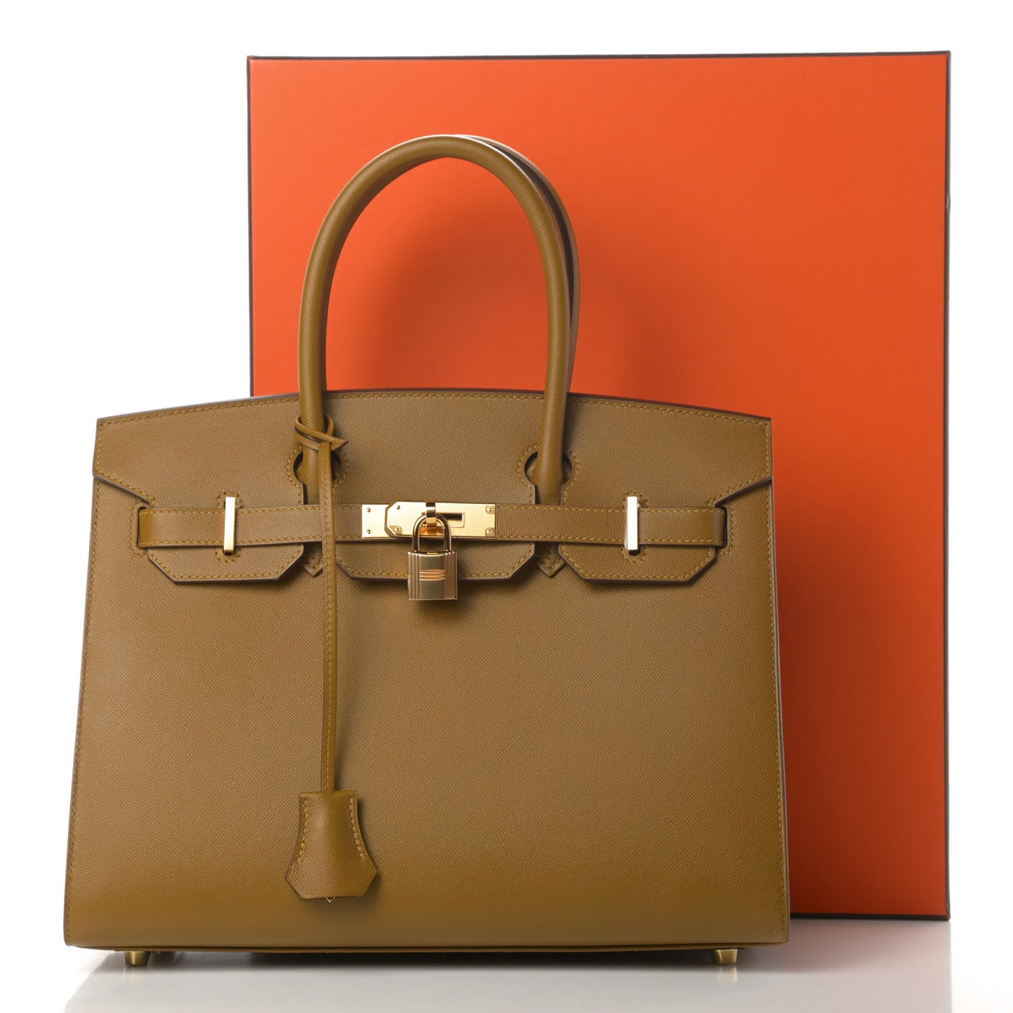 Madame Calfskin Birkin Sellier 30 Bronze Dore