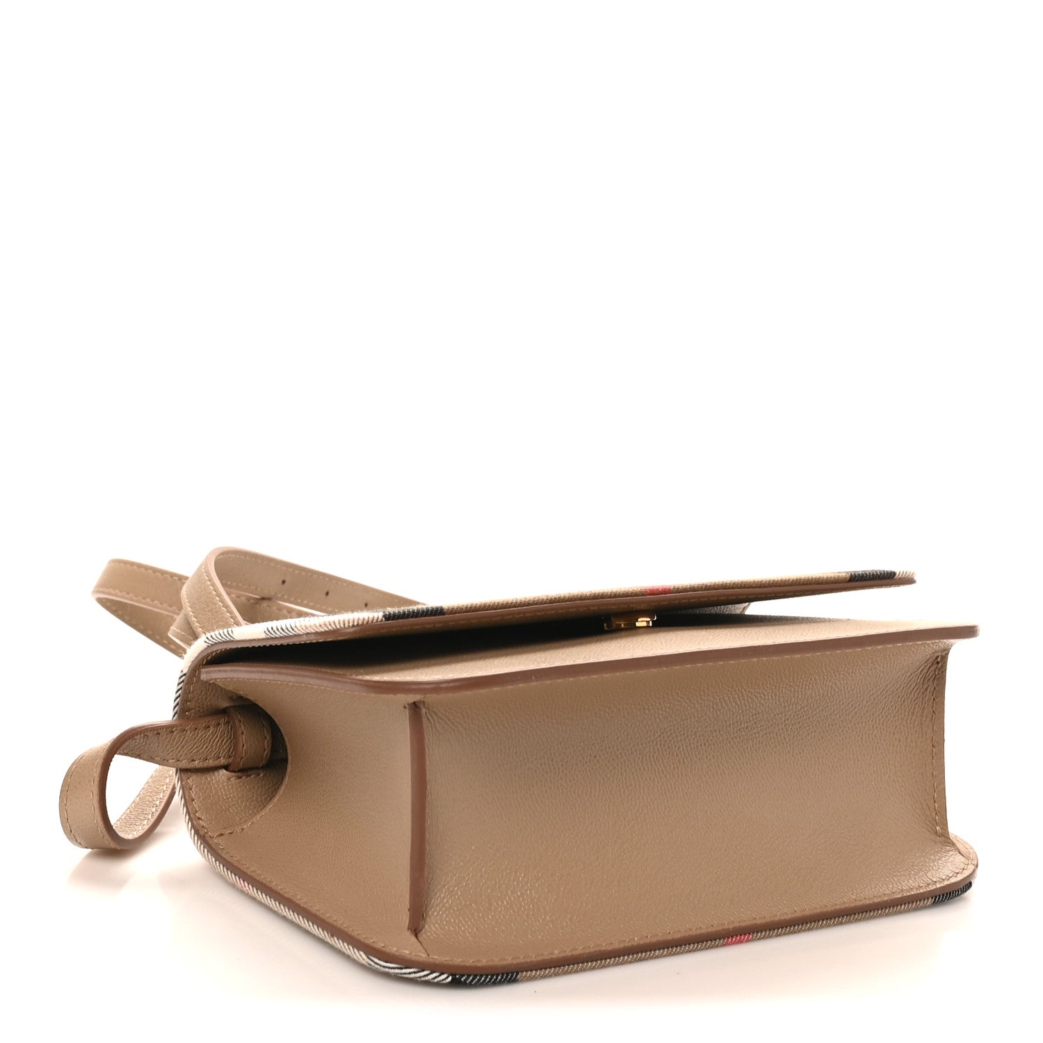 Burberry Grained Calfskin House Check Small Madison Shoulder Bag Chestnut Beige 4 of 9