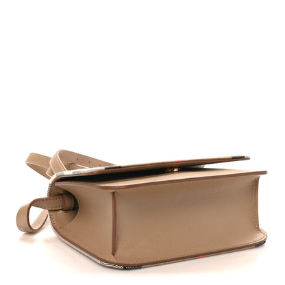 Burberry Grained Calfskin House Check Small Madison Shoulder Bag Chestnut Beige 4 of 9