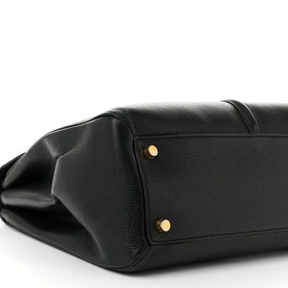 Celine Grained Calfskin Classique 16 Top Handle Bag Black 11 of 14