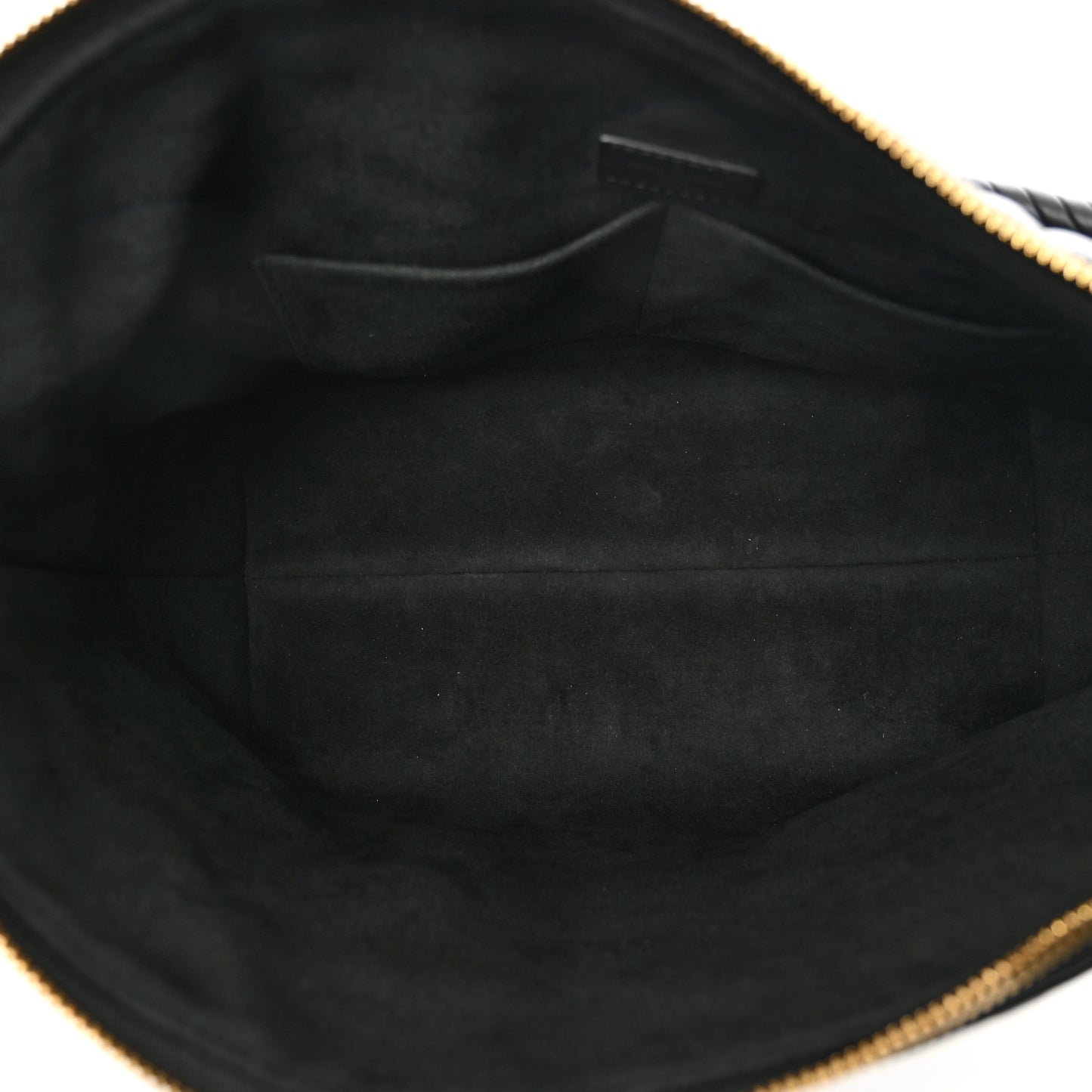 Lambskin Quilted Flowers Triangle Softy Black