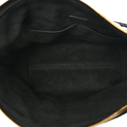 Louis Vuitton Lambskin Quilted Flowers Triangle Softy Black 6 of 9