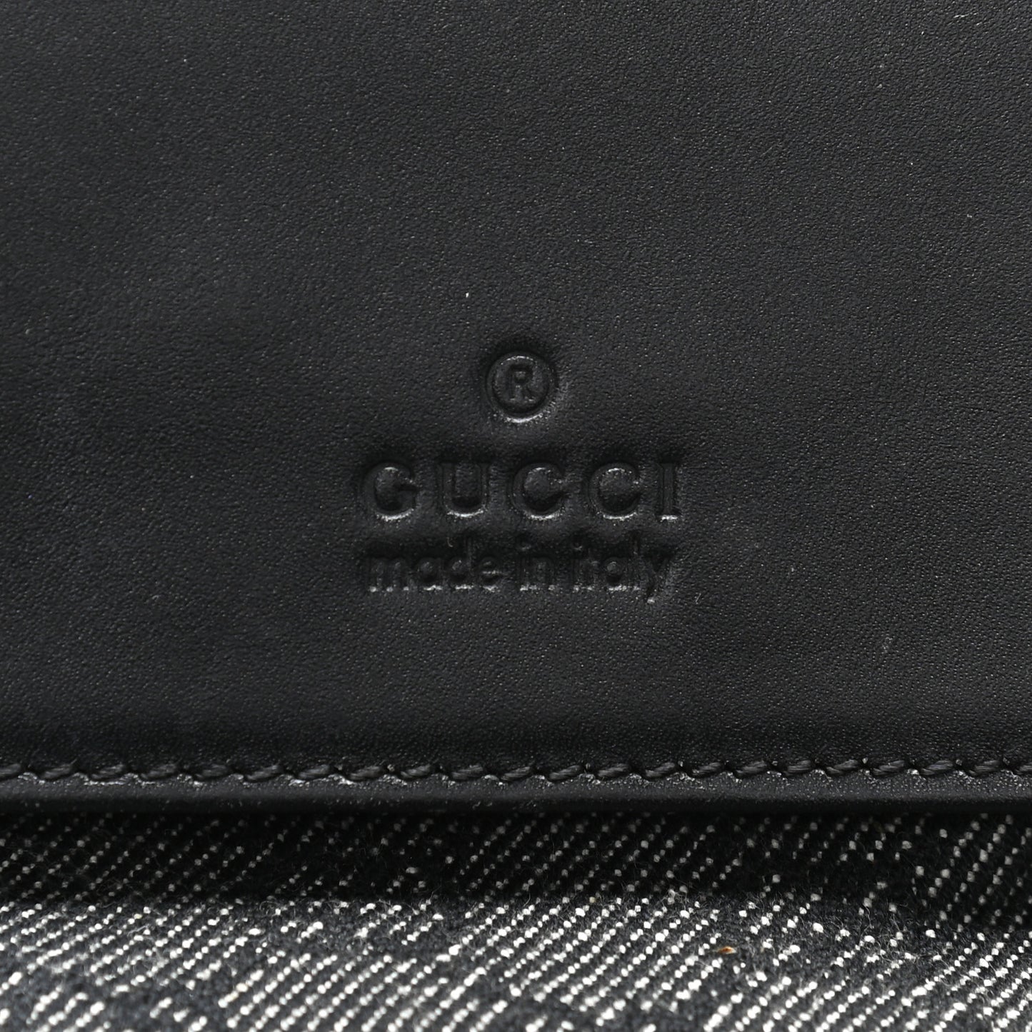 Denim Monogram Double Pocket Belt Bag Black