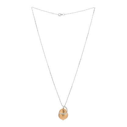 Roberto Coin 18K Yellow White Gold Diamond Nugget Pendant Necklace 2 of 4
