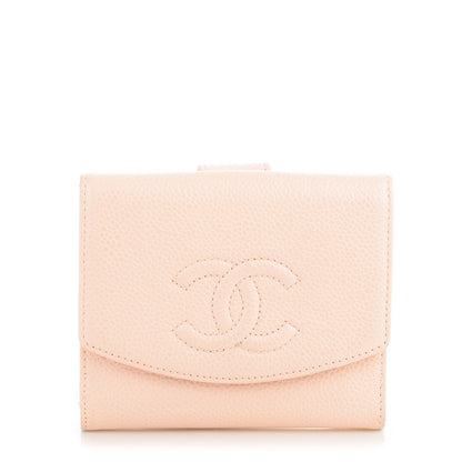 Chanel Caviar Compact Timeless CC Wallet Light Pink 1 of 9