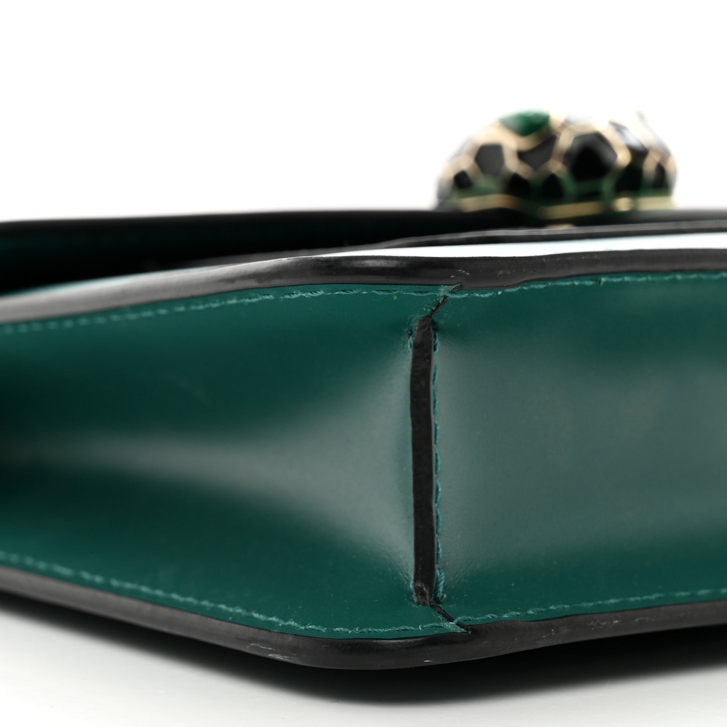 Calfskin Small Serpenti Forever Snake Strap Crossbody Bag Emerald Green