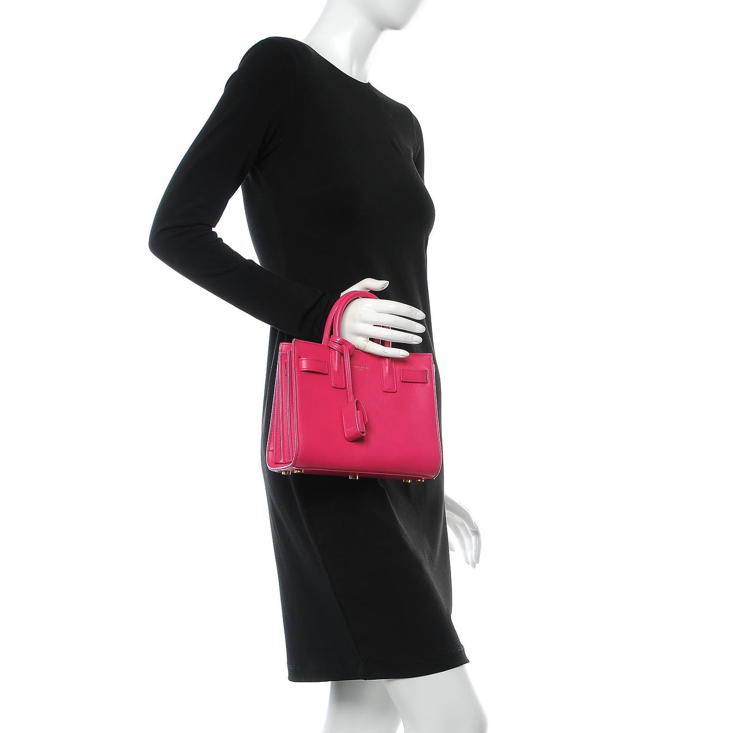 Calfskin Nano Sac De Jour Lipstick Fuchsia