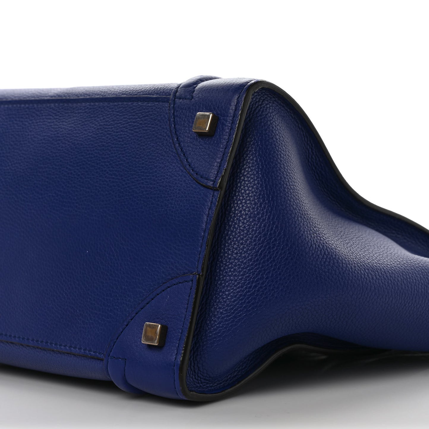 Drummed Calfskin Mini Luggage Indigo