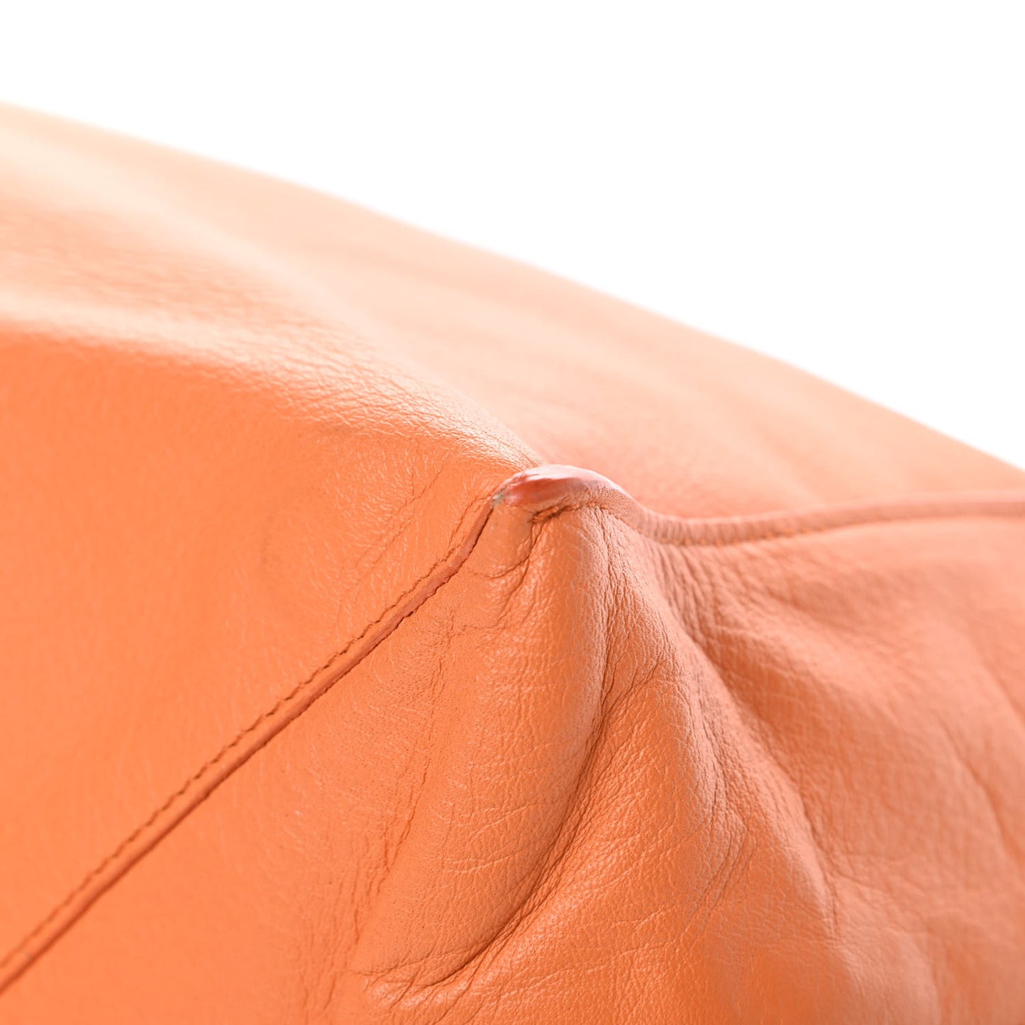 Veau Papier A4 Zip Around Tote Mandarine