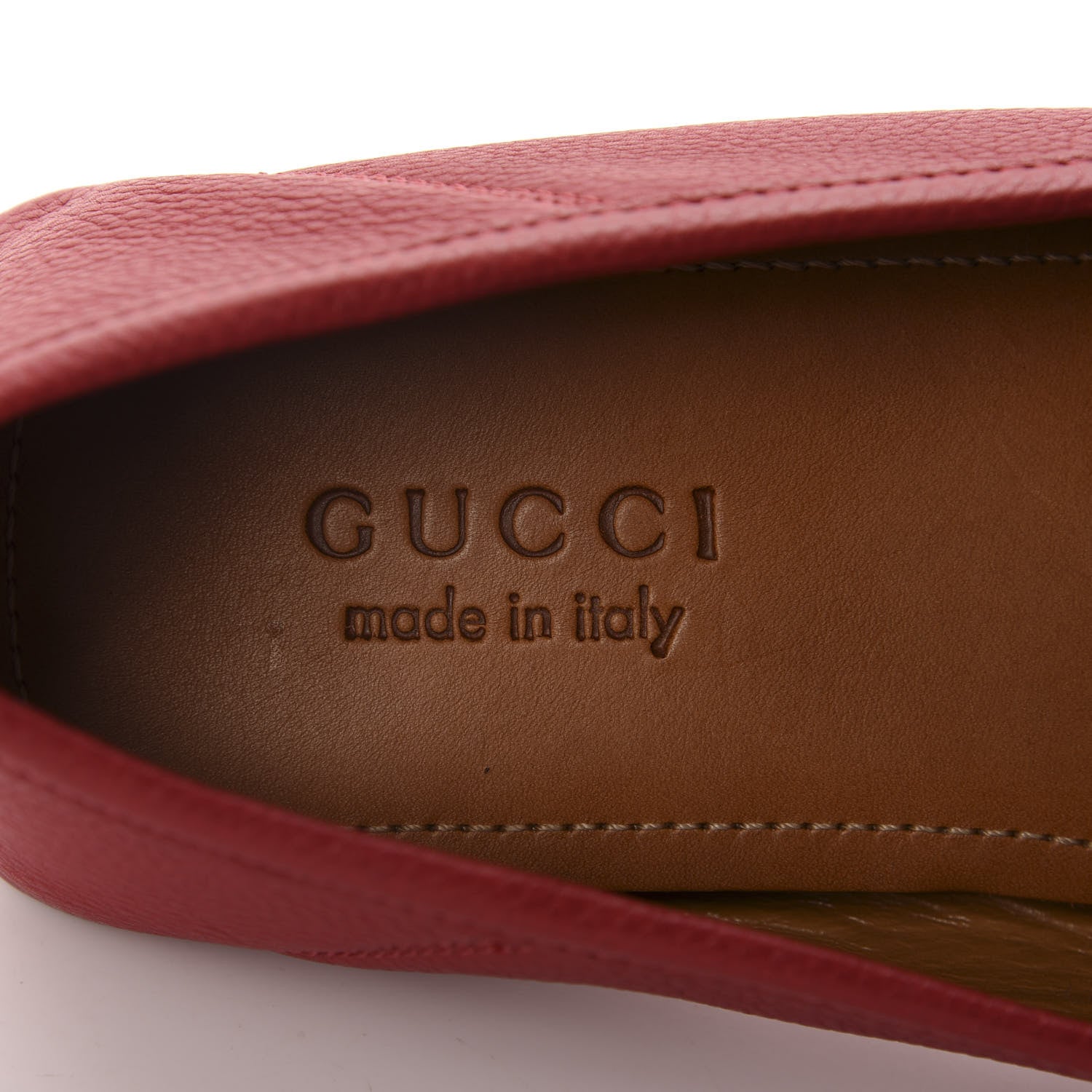 Gucci Calfskin Mens Web Sylvie Web Buckle Driver Loafers 10 Red 7 of 10