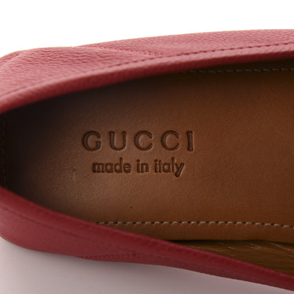Gucci Calfskin Mens Web Sylvie Web Buckle Driver Loafers 10 Red 7 of 10