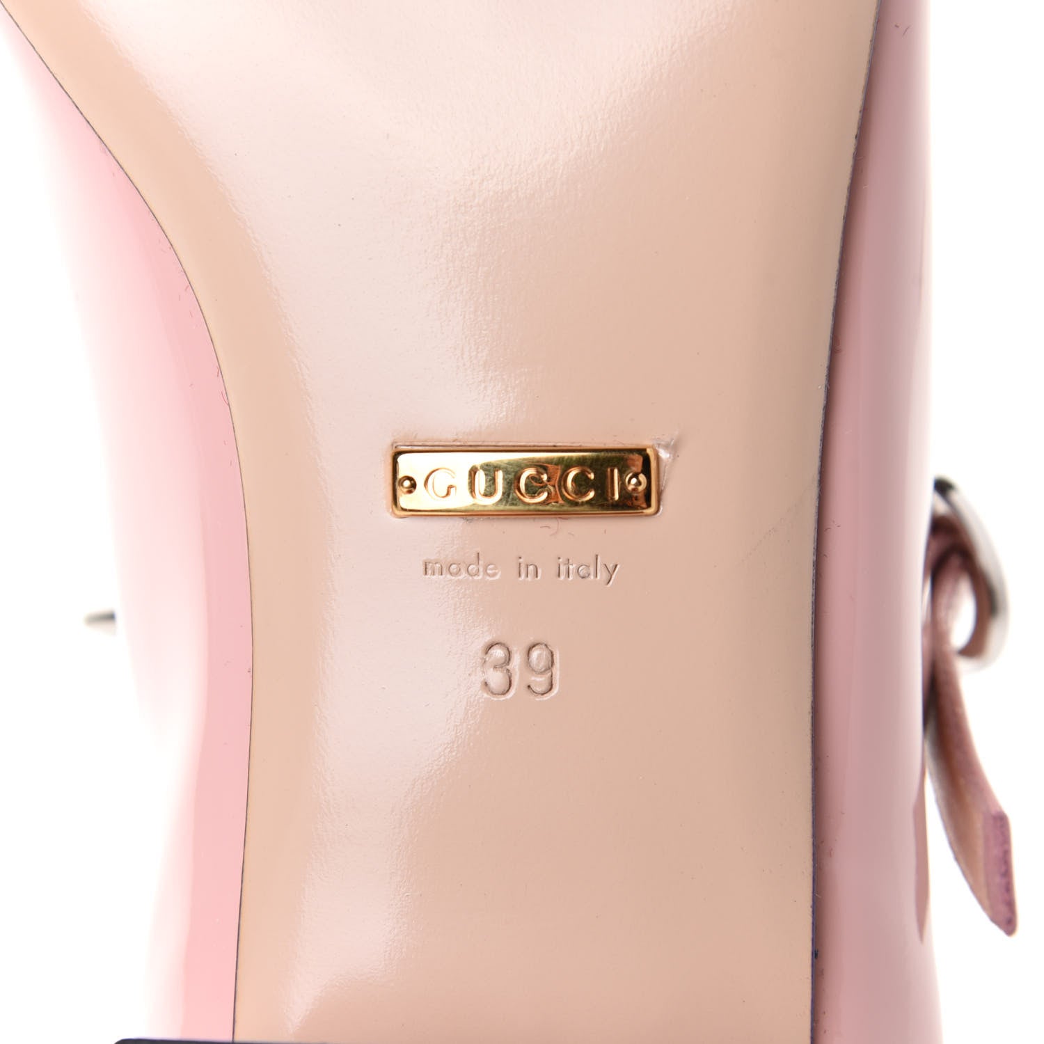 Gucci Patent Crystal GG Bow Sadie Spike Low Heel Ballerina Loafers 39 Perfect Pink 8 of 10