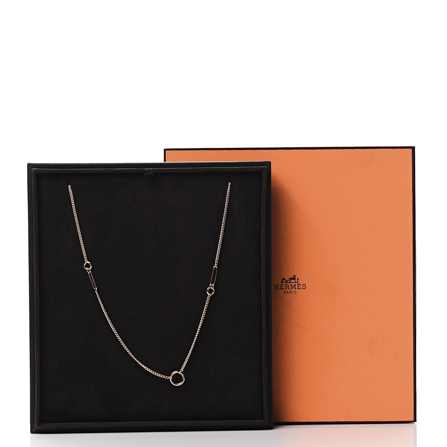 Hermes 18K Rose Gold Echappee Long Necklace 5 of 5