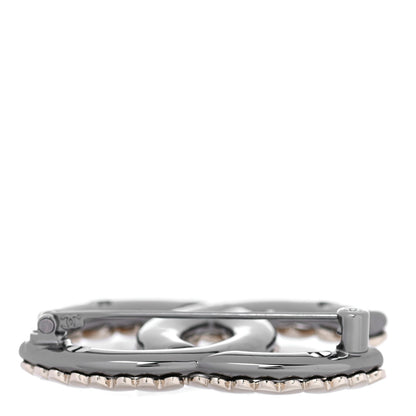 Chanel Metal CC Heart Brooch Gold Silver 3 of 5