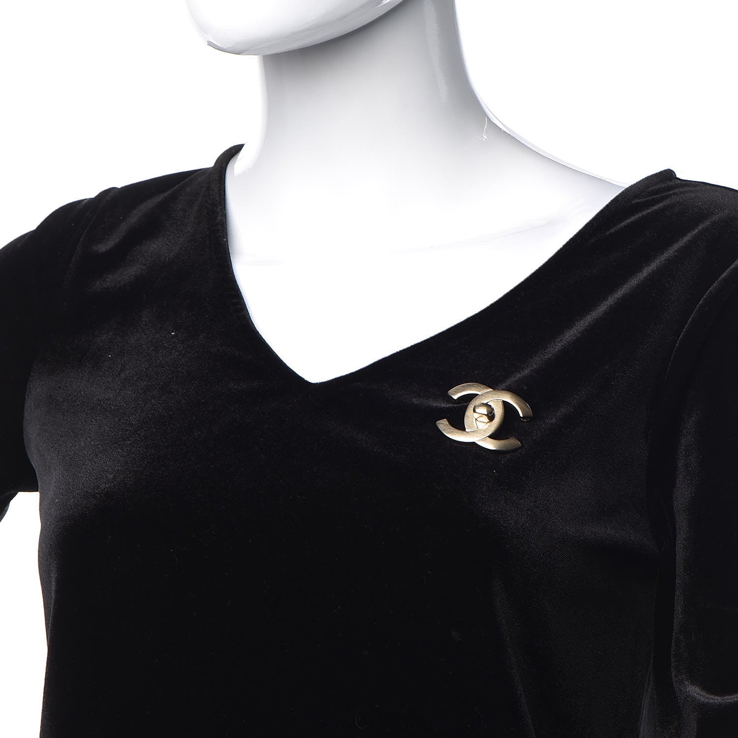Chanel CC Turnlock Brooch Gold 2 of 5