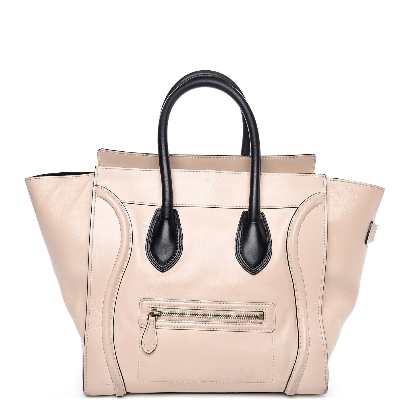 Satin Calfskin Mini Luggage Powder Black