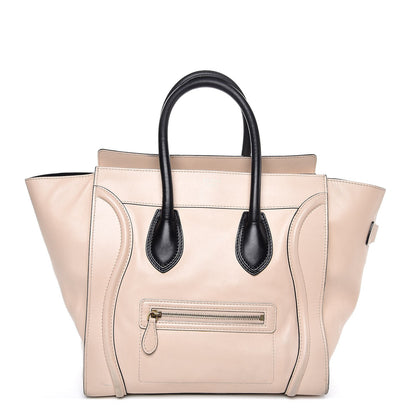 Celine Satin Calfskin Mini Luggage Powder Black 1 of 17