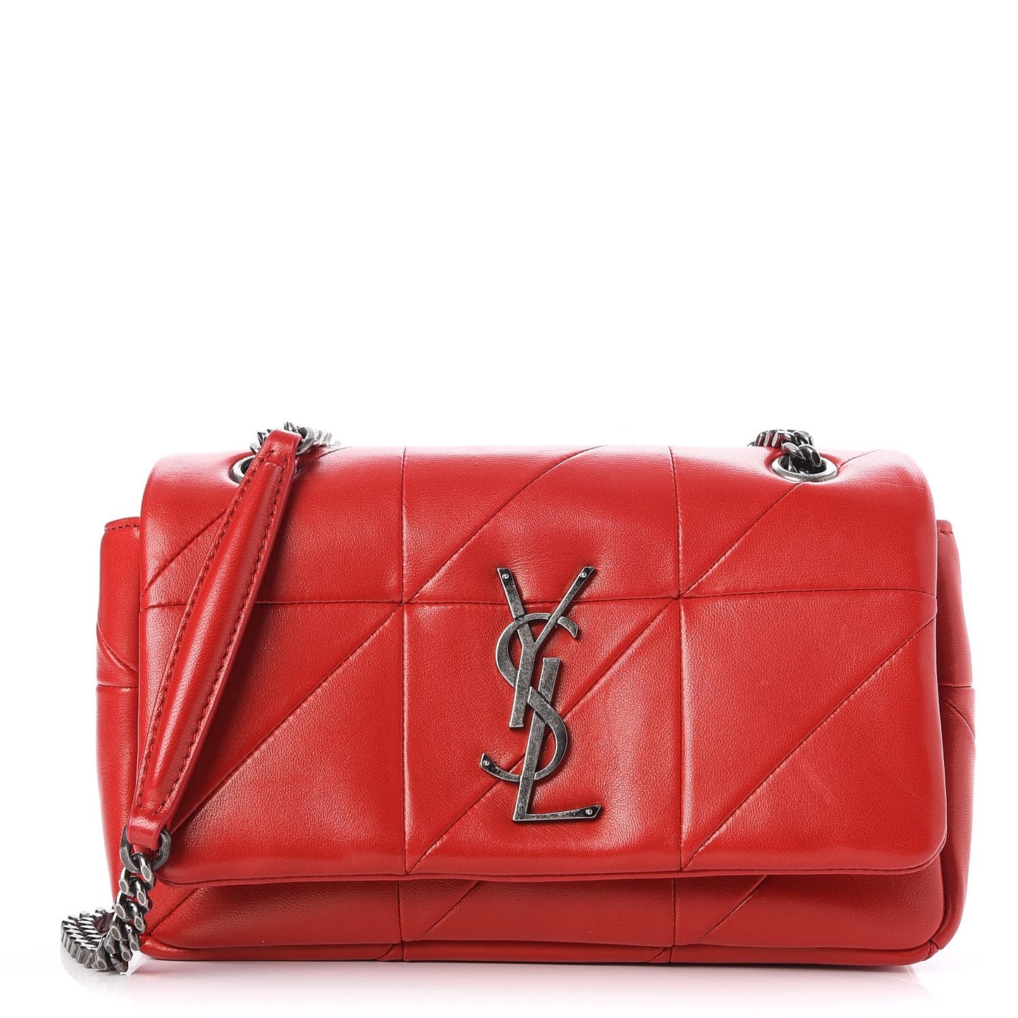 Lambskin Patchwork Monogram Small Jamie Red