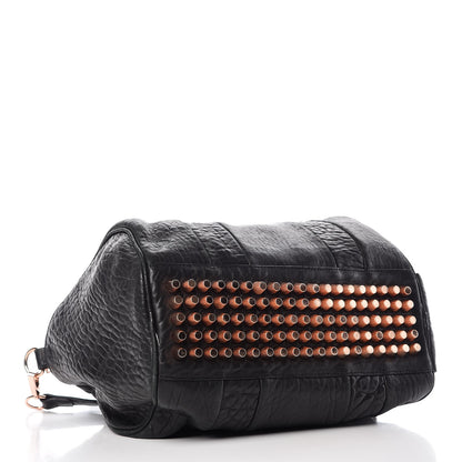 Alexander Wang Pebbled Lambskin Rocco Black Rose Gold Hardware 4 of 7
