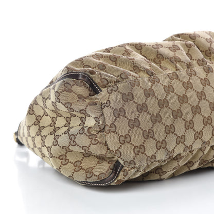 Gucci Monogram Large D Gold Hobo Dark Brown 4 of 12
