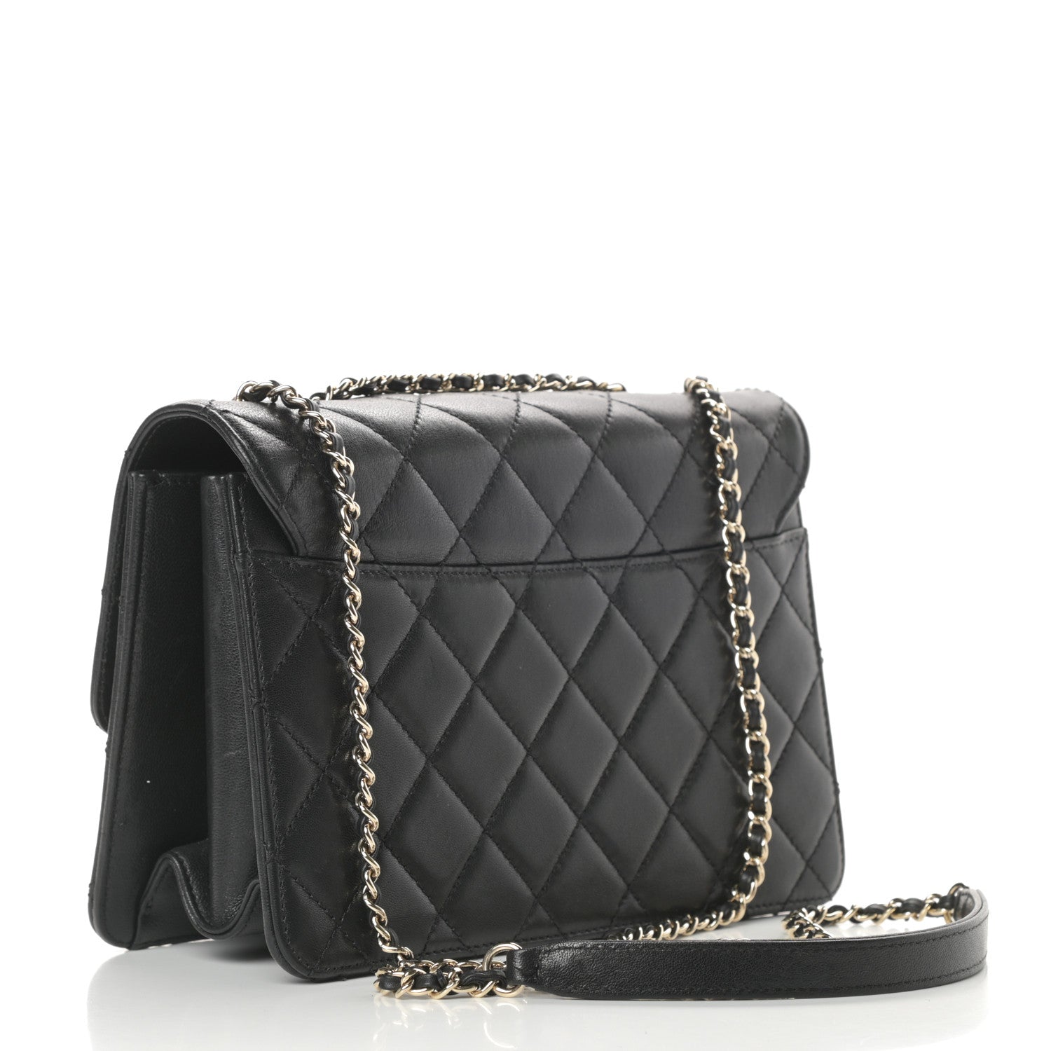 Chanel Sheepskin Quilted Beauty Lock Flap Black 3 of 13