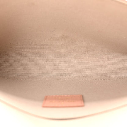 Louis Vuitton Empreinte Monogram Giant Felicie Pochette Chain Wallet Rose Trianon Creme 6 of 16