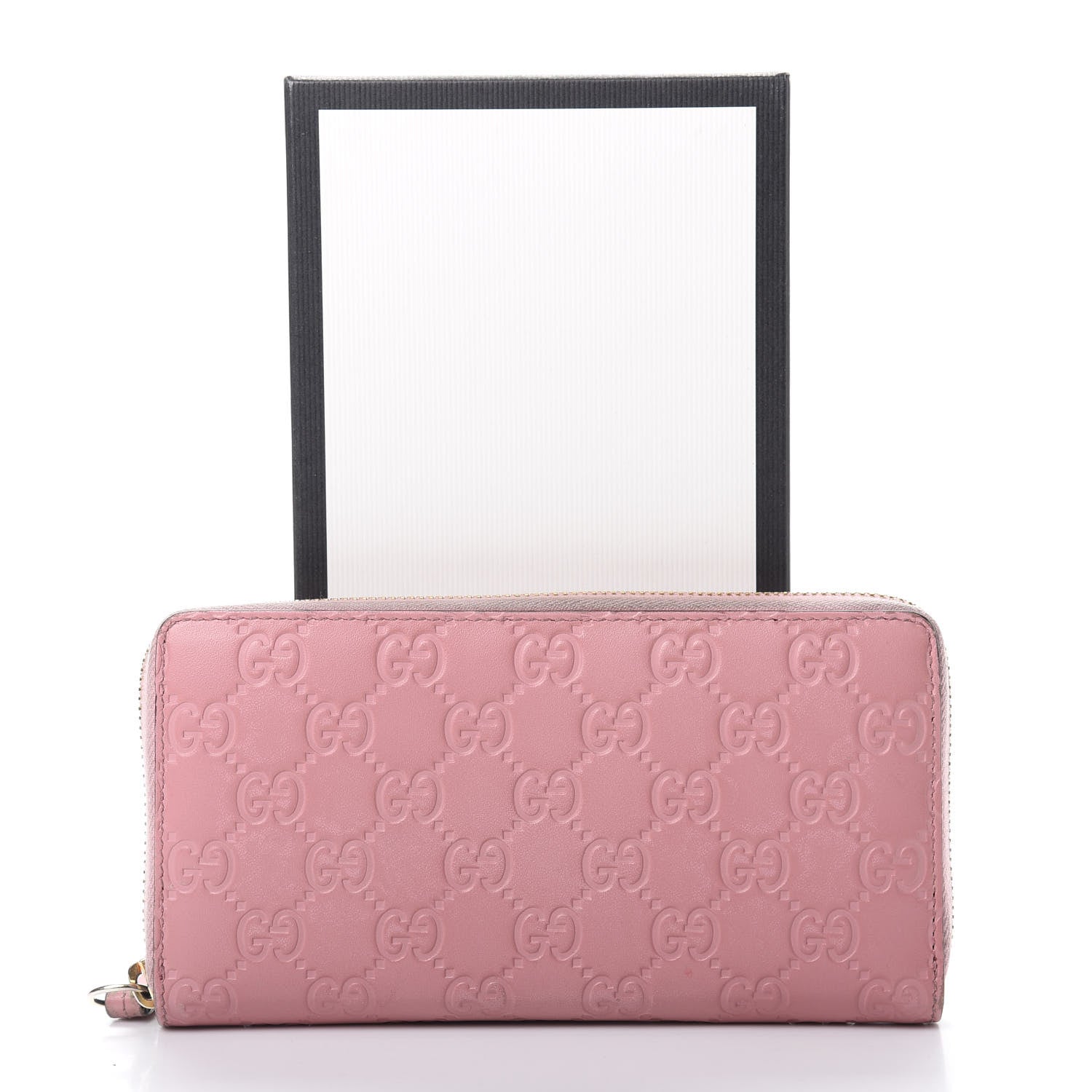 Gucci Guccissima Zip Around Wallet Pink 12 of 12