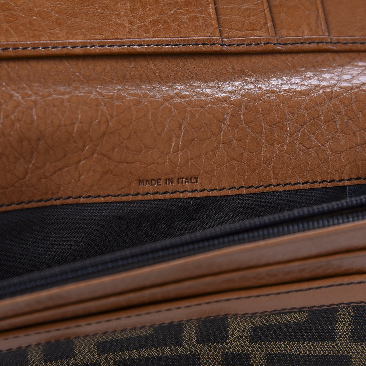 Zucca Continental Strap Wallet Tobacco