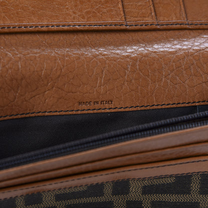Fendi Zucca Continental Strap Wallet Tobacco 8 of 9