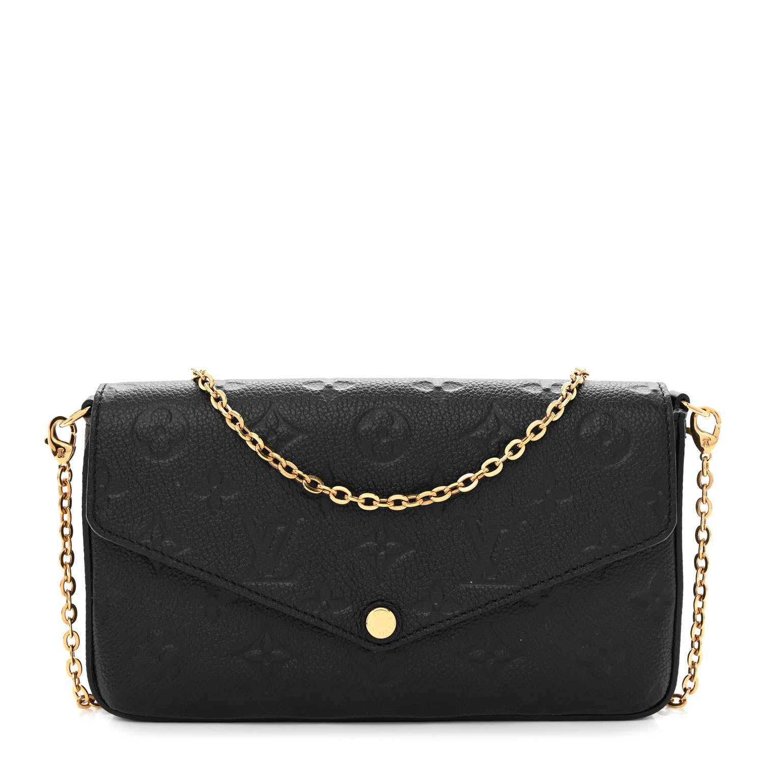 Louis Vuitton Empreinte Pochette Felicie Chain Wallet Black 3 of 13