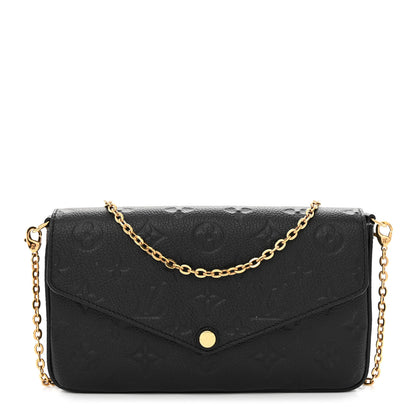 Louis Vuitton Empreinte Pochette Felicie Chain Wallet Black 3 of 13