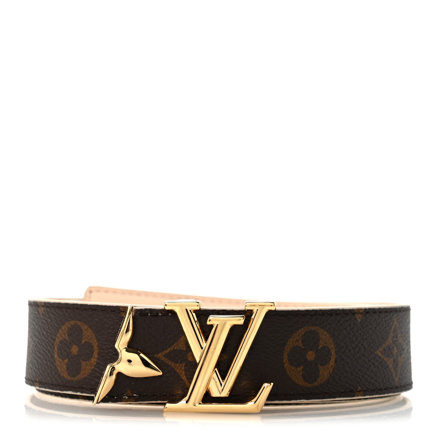 Louis Vuitton Monogram 20mm Pretty Reversible Belt 85 34 Beige 1 of 9
