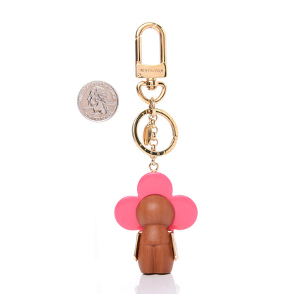 Louis Vuitton Resin Wood Vivienne Bag Charm Pink 2 of 4
