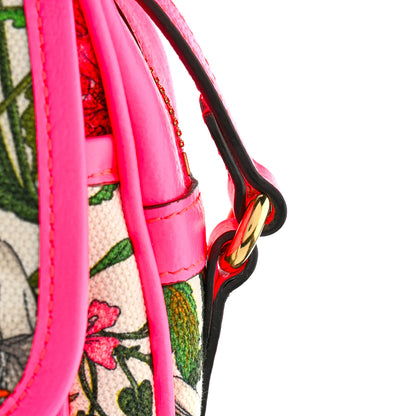 Gucci Canvas Flora Floral Shoulder Bag White Fuchsia Fluo 46 of 46